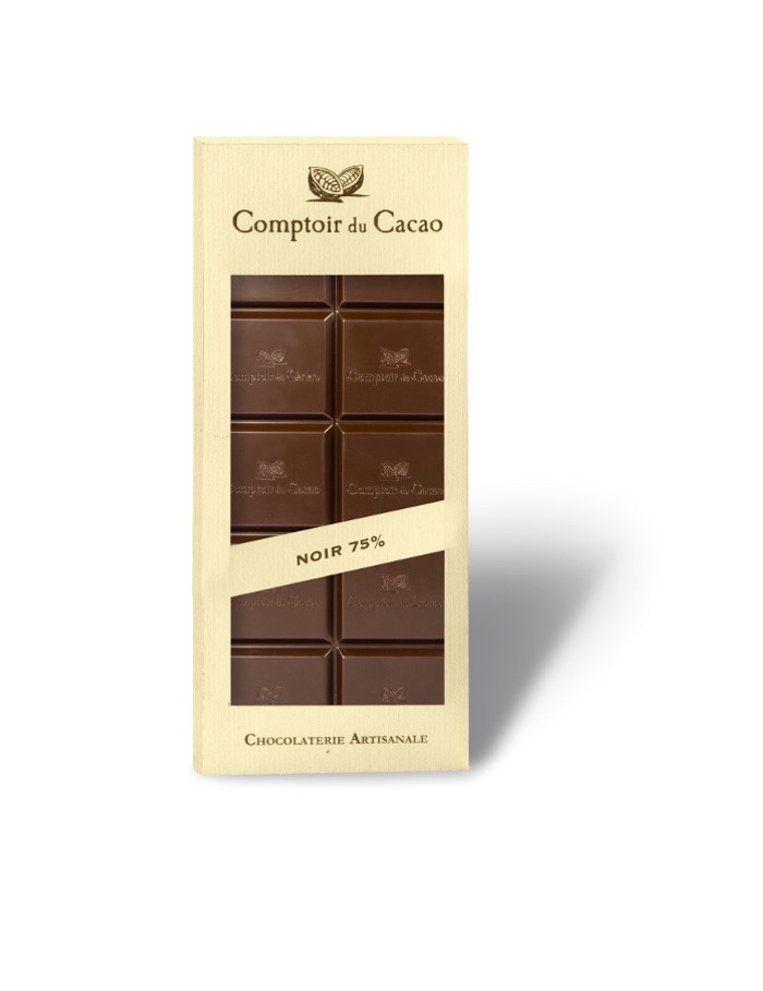 Tablette de chocolat noir * Cacao light 75%